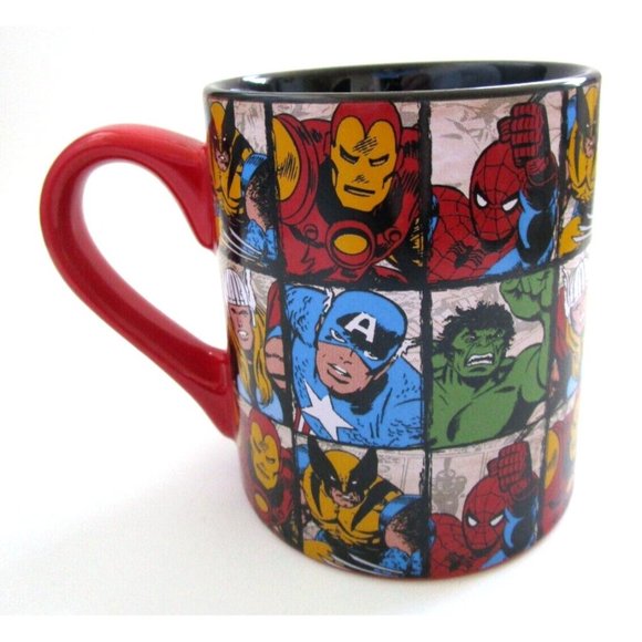 Marvel Comics Red/Black Coffee Mug - Avengers/Super Heroes - 2010 Official 14oz - Picture 3 of 8